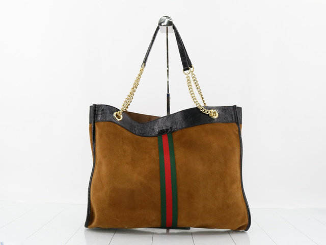 Gucci Brown Suede Rajah Tote Bag