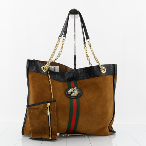 Gucci Brown Suede Rajah Tote Bag
